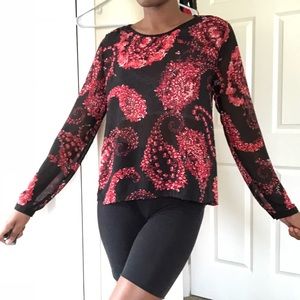 Semi-sheer valentine blouse